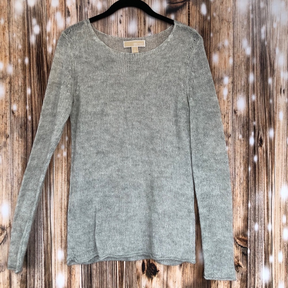 Michael Michael Kors Gray Crew Neck Knit Sweater